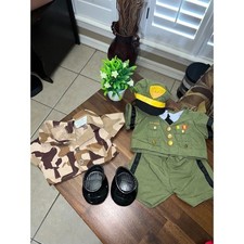 Build-A-Bear US Army Officer Uniform Military Outfit Shirt Shorts Hat Boots