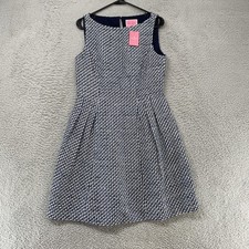 Kate Spade New York Dress Womens 6 Blue Nautical Tweed Fit Flare Sleeveless