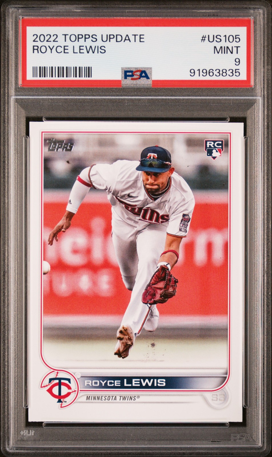 2022 TOPPS UPDATE #US105 ROYCE LEWIS ROOKIE RC PSA 9