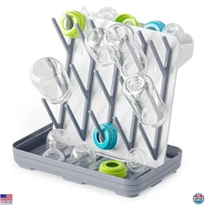 SpaceAid Baby Bottle Drying Rack with 20 Hooks, Space Saving Kitchen Bottles