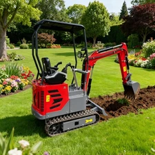 1.2ton Mini Excavator Tracks Swing Boom Mini Digger Excavator&Hydraulic ThumbAGT