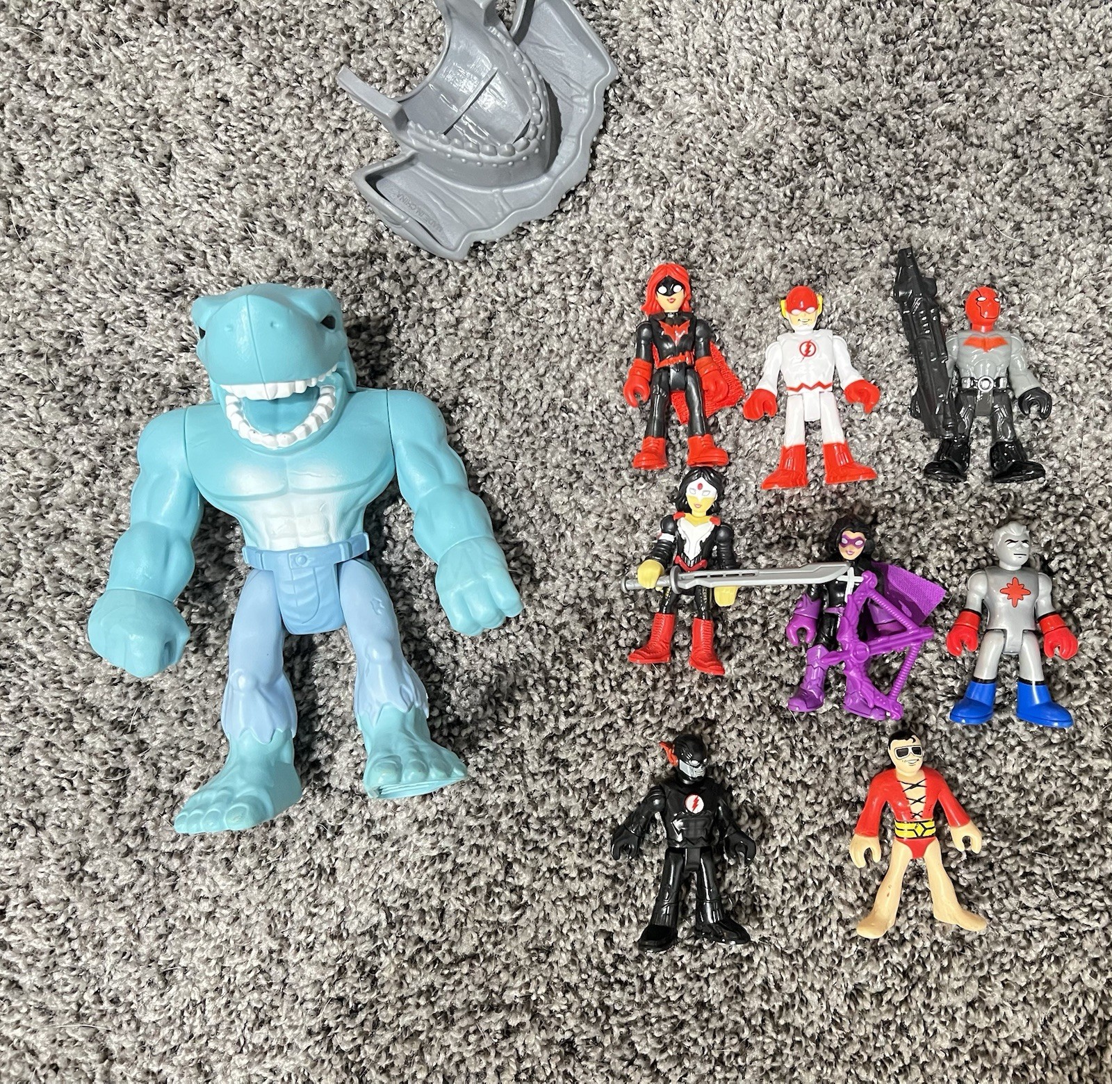 Imaginext Rare Lot King Shark, Zoom,Huntress,Batwoman, Kitana, Atom ...