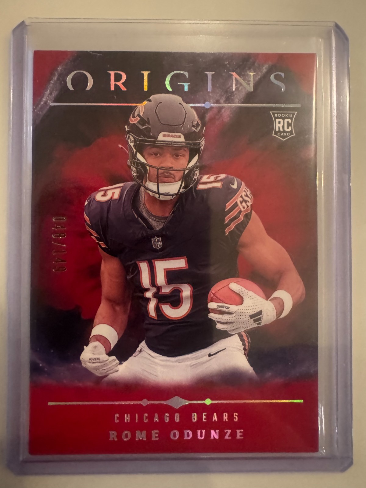 2024 Panini Origins - Rome Odunze Rookie Red 48/149 -  #105