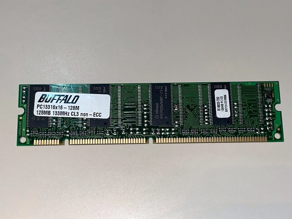 128MB BUFFALO RAM MEMORY, 133MHz CL3 non-ECC DDR / PC13316x16 Works - Image 2 of 4