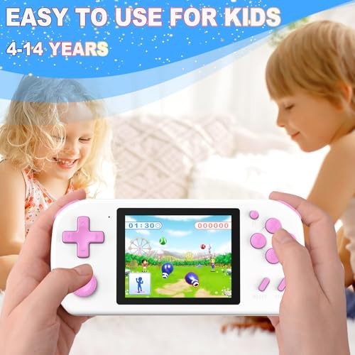 Great Boy Handheld Games for Kids with 218 Retro Video Game 3.0'' Color White
