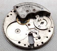 Elgin Nat'l Watch Co. Pocket Watch Movement Bottom Plate 42 mm Vintage