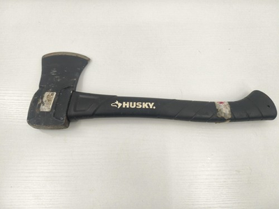 #ad #ad Husky 1.25 LBS Steel Blade Rubber Plastic Handle Non Slip Grip Black Hatchet $19.99