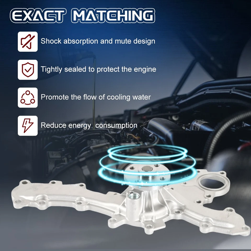 Water Pump W/Gasket for Toyota Camry Highlander RAV4 Lexus ES350 3.5L AW6047 Foto 3 de 4