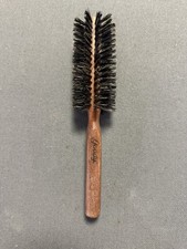 Vtg Goody Styling Brush Round Plastic Bristles Wood Tone for Thin Fine Hair Used