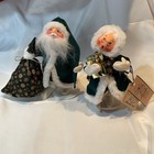 1989 Annalee Santa and Mrs. Claus Touch Of Gold Green  NWT Vintage Mobiletee — photo 2
