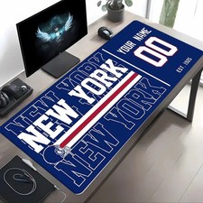 40 90cmNew York Football Team Mouse Pad - Durable Rubber Base, Non-Slip Desk Mat