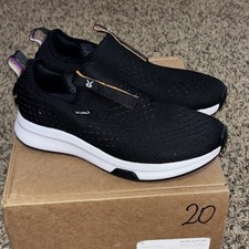 KURU ATOM Slip-On Women's 8 Jet Black Plantar Fasciitis Comfort Walking Shoe