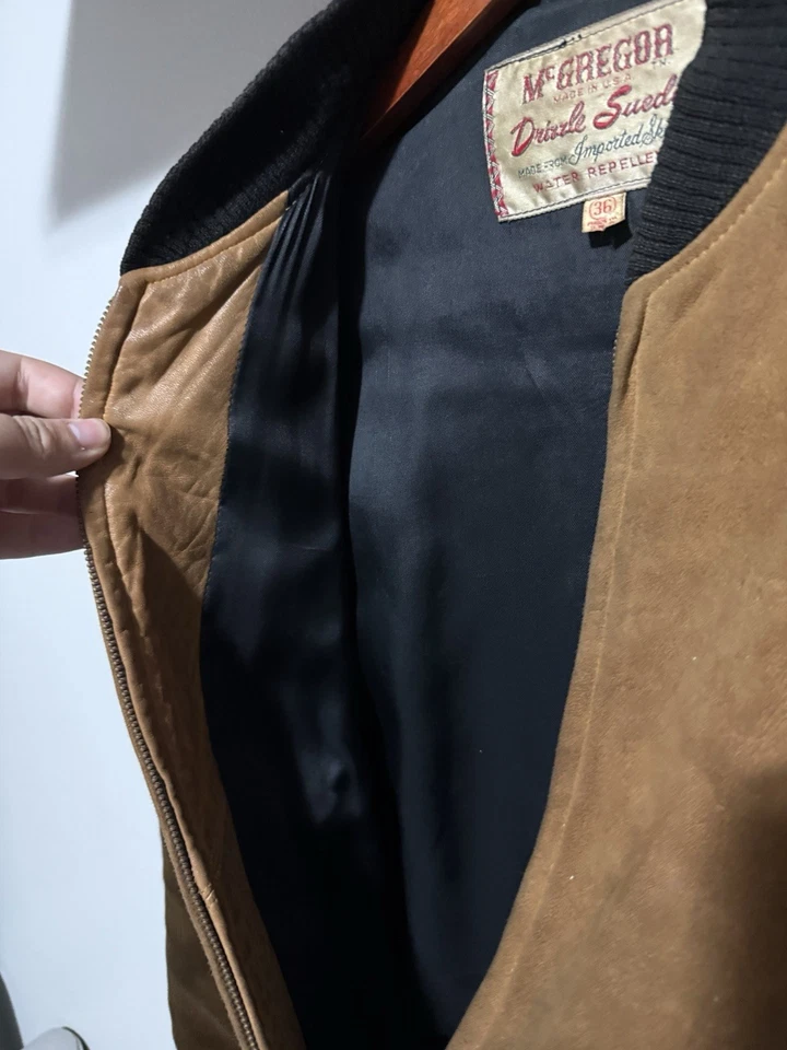 Vintage 50’s McGregor True Vintage Suede Jacket Mens Small Rare Flaws - Image 4 of 4