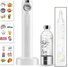 Sparkling Water Maker Soda Streaming Machine with 1L BPA-Free Carbonation Bottle