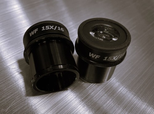 Pair of WF 15x/16 WideField Eyepieces (30mm) for Stereo Microscopes