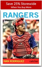 Ivan Rodriguez 2025 Topps Archives #20 Texas Rangers
