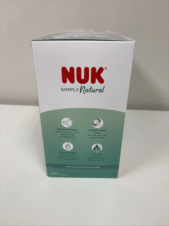 NUK Simply Natural Biberón Recién Nacido Set de Regalo, 0+ Meses, Nuevo G3 Foto 3 de 4