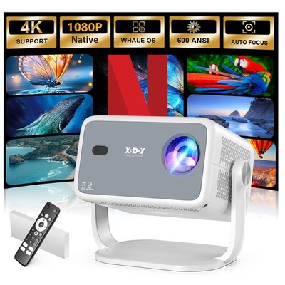 Real 4K Projektor 600ANSI 1080P Beamer WiFi LCD Heimkino HDMI Bluetooth NETFLIX