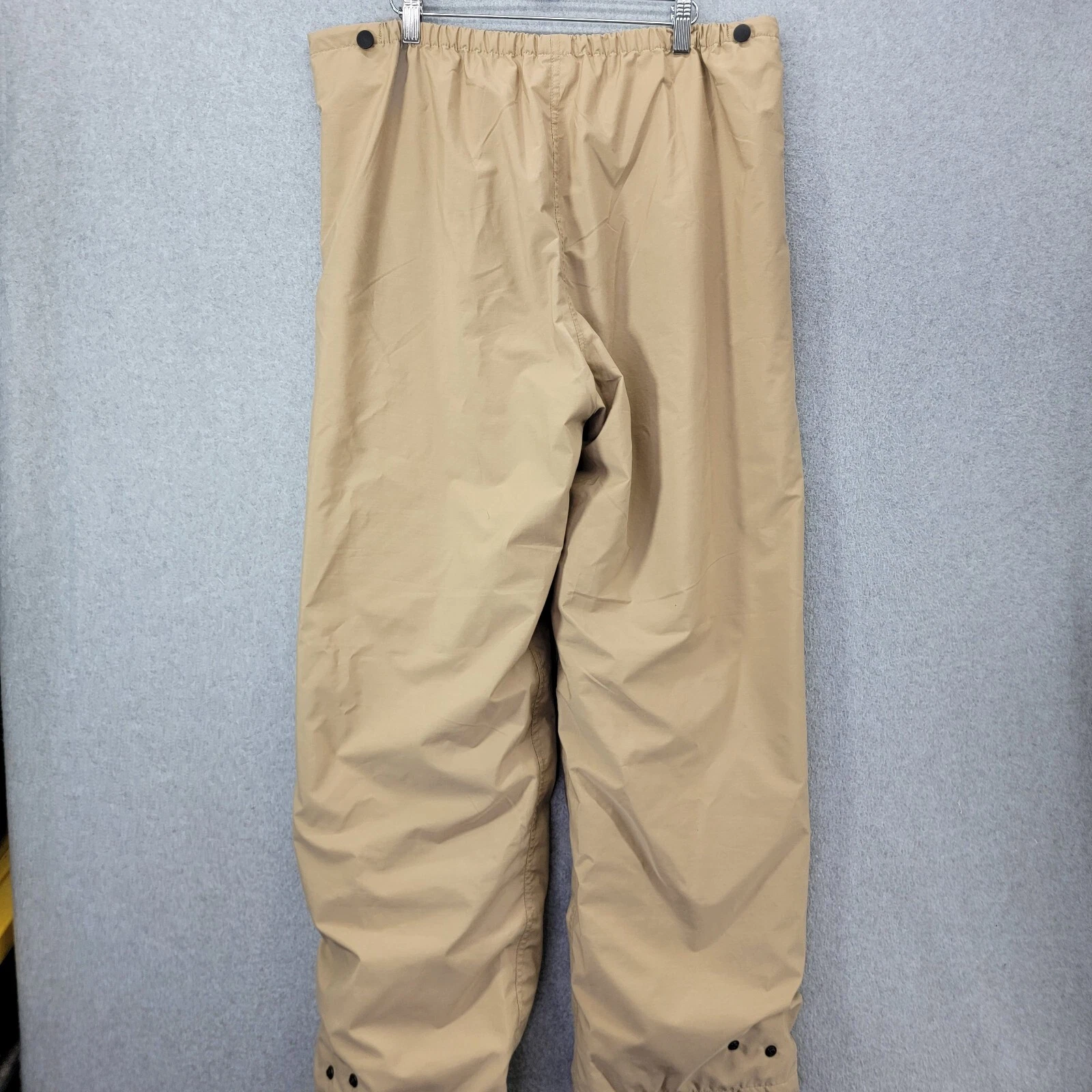 Orvis pants medium Drawstring Fishing Snap Bottom Beige water proof