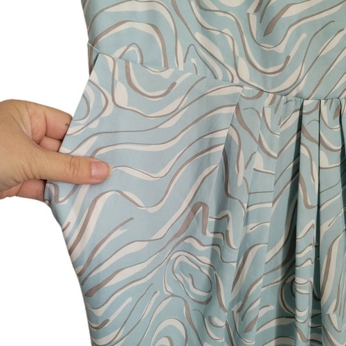 Bar III Dress Womens XL Blue Sleeveless Scoop Neck Pockets Tie Straps - Picture 4 of 7