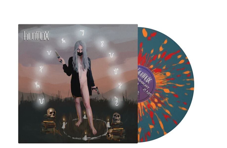 Flummox in Hindsight Blue Halloween Blue with Red & Orange Colored Vinyl LP