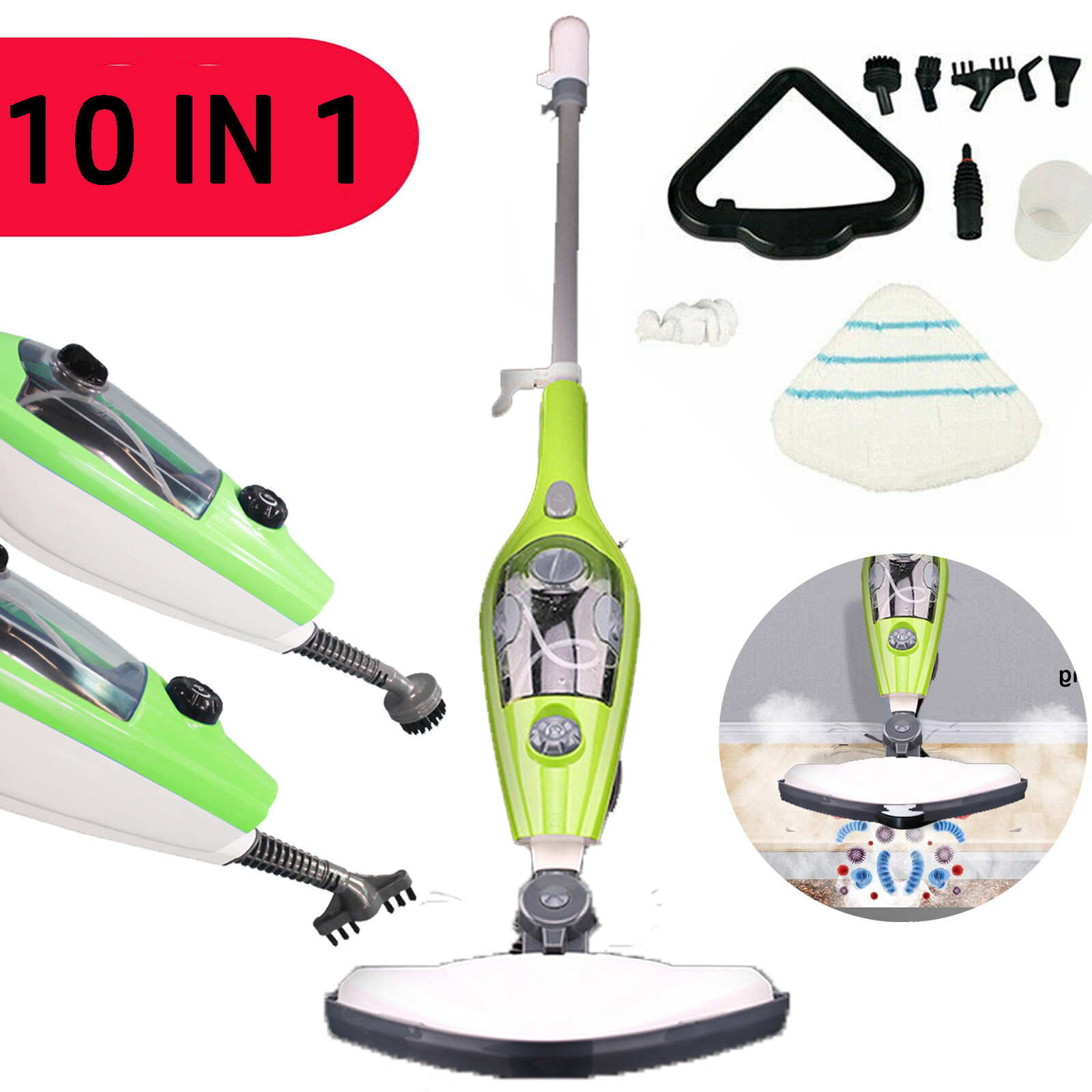 Hot Steam Mop Cleaner Hand Steamer Multifunction Carpet Floor Cleaning Machines-image