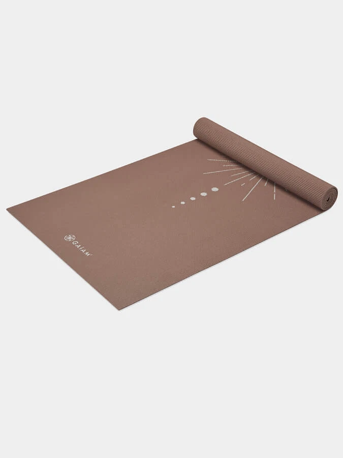 Gaiam Cinnamon Vision Yoga Mat 5mm PVC Non-Slip Gym Exercise Fitness - Image 3 of 4