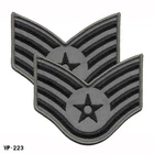Air Force Embroidered Chevron Patches ~ E5 Staff Sergeant ~ Male ~ ABU ~ NEW