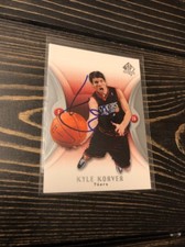 Kyle Korver 2006 Upper Deck Signed Basketball Card Philadelphia 76ers Cavaliers