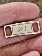1 Single NIKE Silver Metal Lace Lock AF-1 Shoelace Embellishment Plate For Shoe