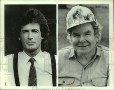 1987 Press Photo Jack Scalia and Bert Remsen star in "Dallas" on CBS-TV 1987 Press Photo Jack Scalia and Bert Remsen star in "Dallas" on CBS-TV