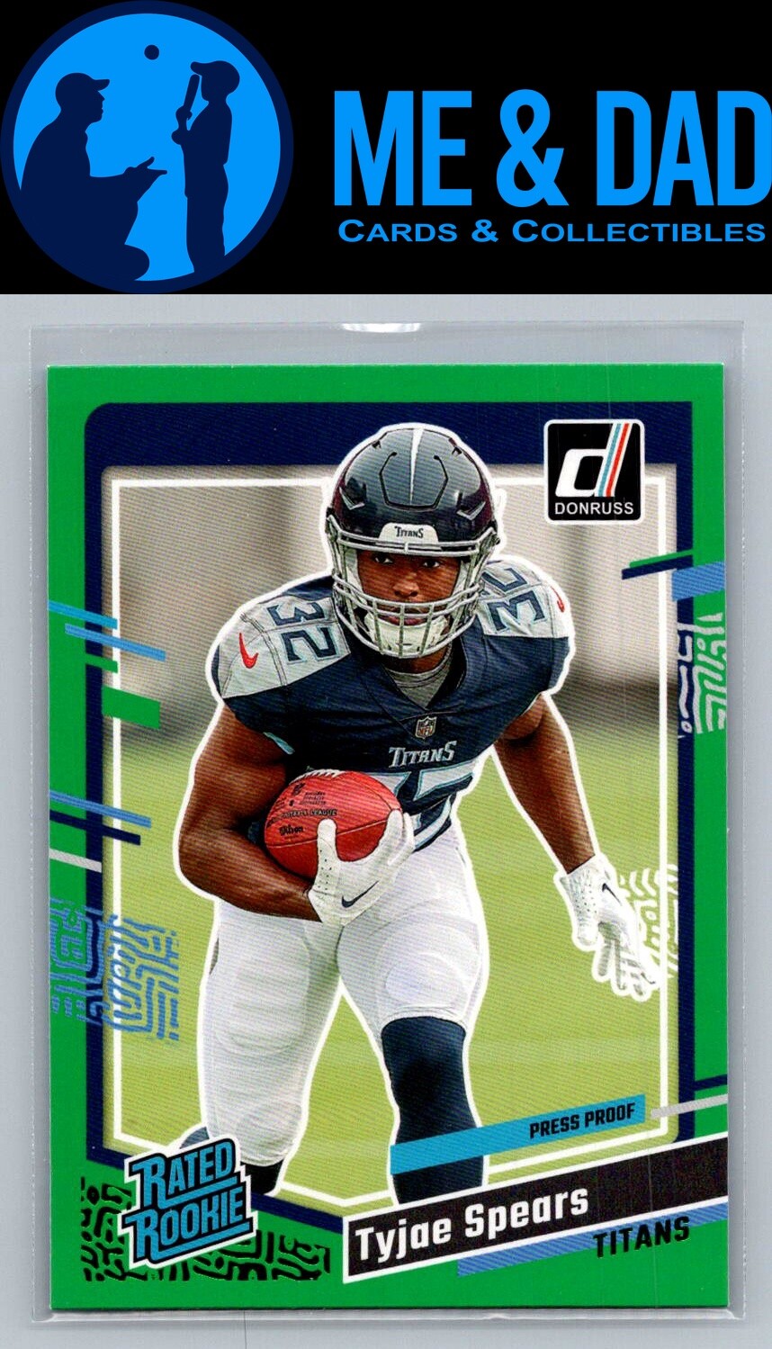 2023 Donruss #396 Tyjae Spears Press Proof Green