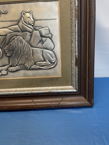 1977 Franklin Mint Lion Wall Sculpture Signed Donald Richard Miller 1 of 6 - Picture 3 of 4