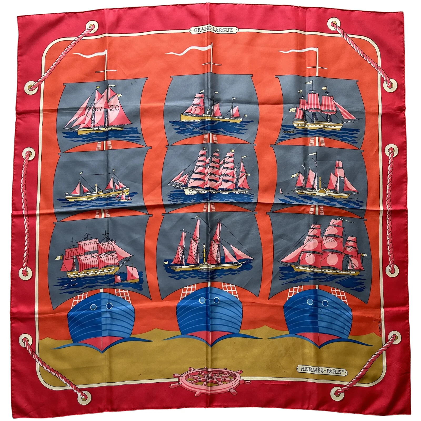 カレ90 HERMES GRAND LARGUE scarf カレ90 HERMES GRAND LARGUE scarf HERMES Carre 90 Women's