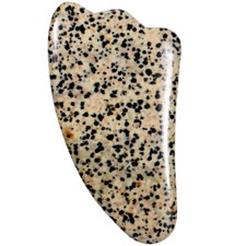 Natural Speckle stone Gua sha Jade Guasha Board Body Facial Eye Massage Tool 1PC