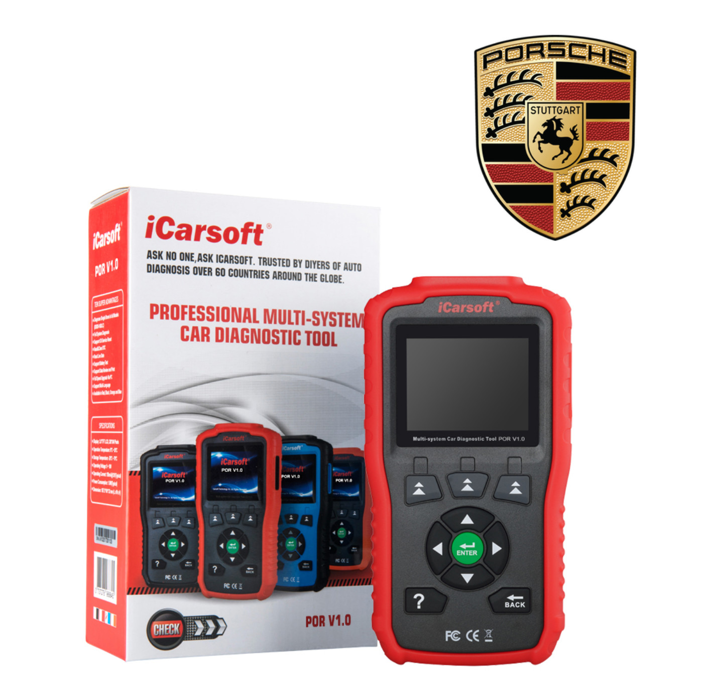 iCarsoft POR V1.0 Outil de Diagnostic pour Porsche en Version Anglaise