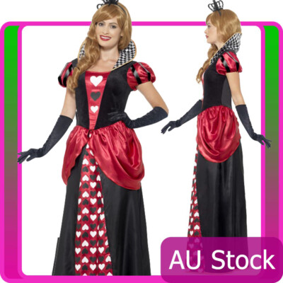 N1720 Red Queen Of Hearts Womens Alice In Wonderland Book - Foto 3