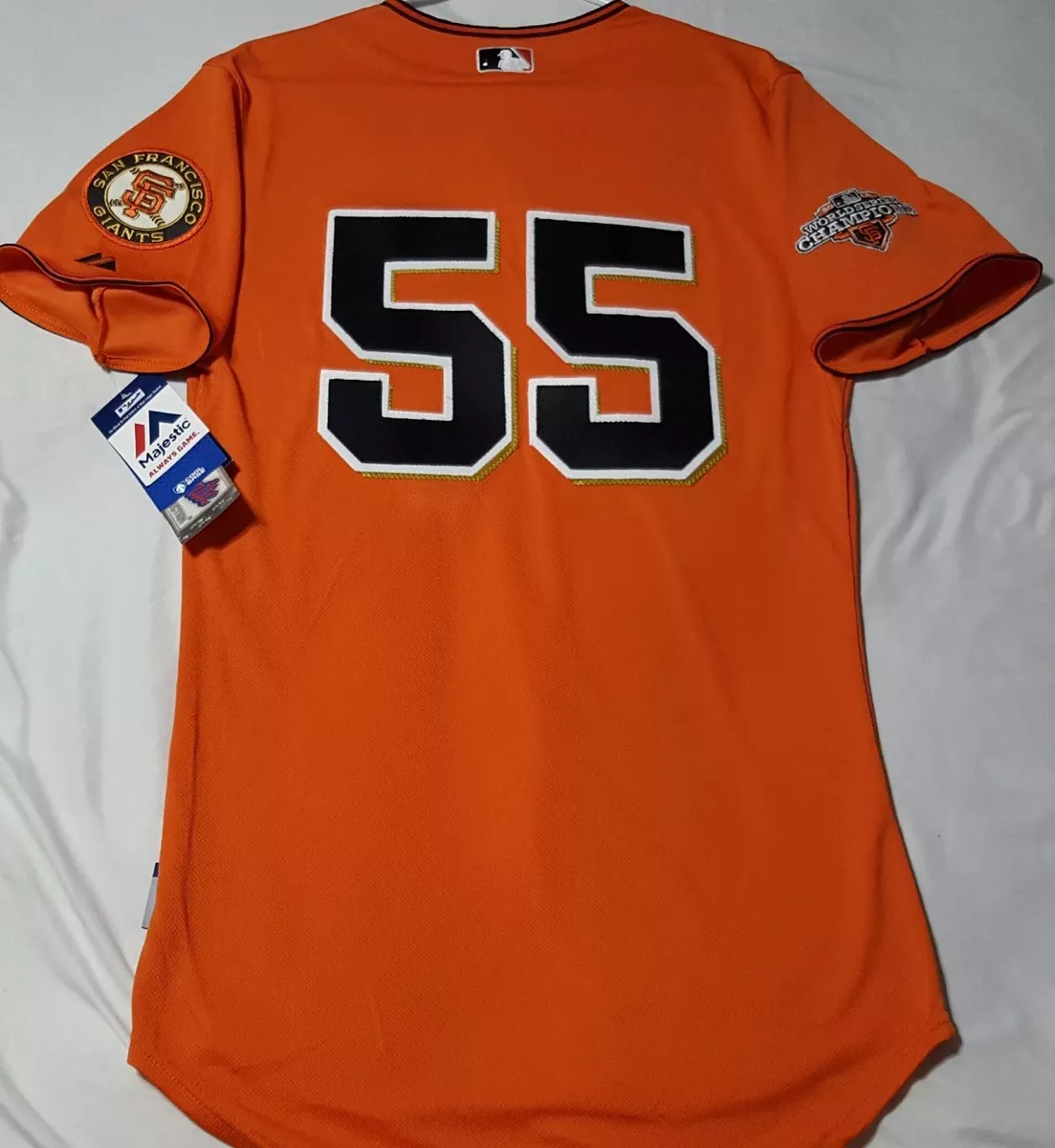 Authentic MAJESTIC 60 4XL San Francisco Giants TIM LINCECUM COOL BASE JERSEY