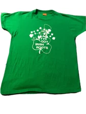 Vintage Irish Single Stitch Graphic Shirt St Patrick’s Screen Stars XL Made USA