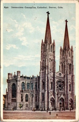 Postcard Immaculate Conception Cathedral Denver Colorado