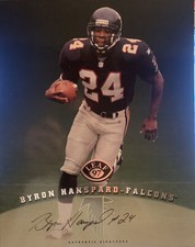 Byron Hanspard Atlanta Falcons Football Leaf Autograph 8x10 Auto Texas Tech NFL