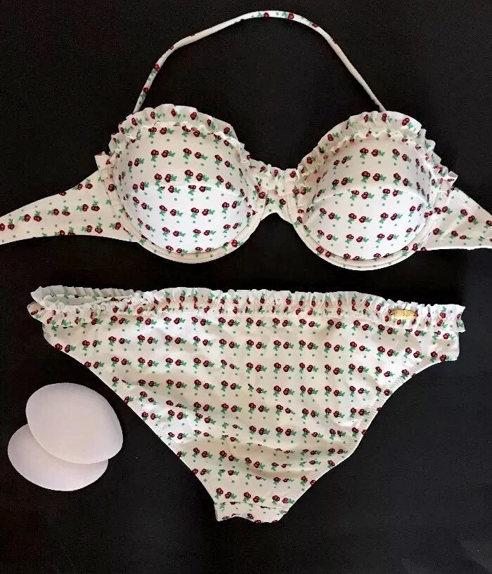 Bikini con racimos de cereza en miniatura de Jessica Simpson Underwire mediano precio de venta sugerido por el fabricante 125 USD Foto 3 de 4