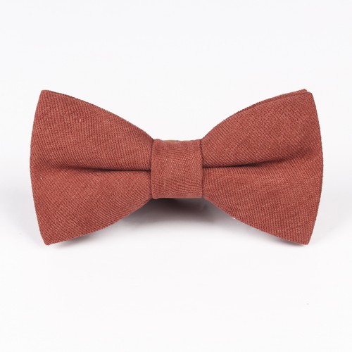 Men Solid Cotton Pre-tied Bow Tie Wedding Business Shirt Bowtie - Picture 10 of 19