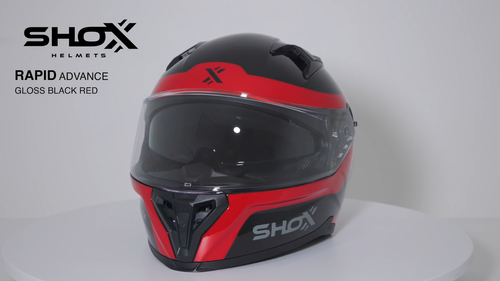 Shox Rapid Advance Integralhelm Motorradhelm mit innenliegender Sonnenblende ECE R22.06 - Video 1 von 1