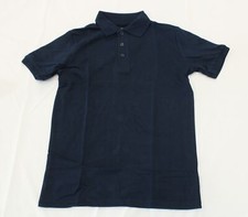 Authentic Galaxy By Harvic Boy's S/S Pique Polo Shirt BE5 Navy Size 10 NWT