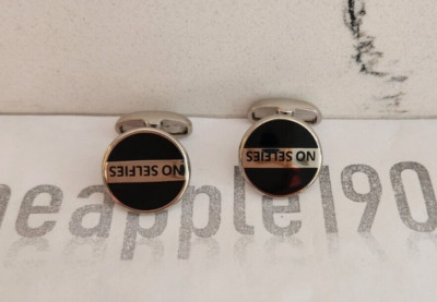 New Paul Smith Metal CUFFLINKS No Selfies
