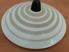 Vintage Striped Ceramic Lid Replacement 7 in Latvia Retro