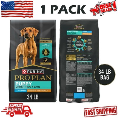 Purina Pro Plan Puppy Food, Large Breed, Chicken & Rice Formula, 34 lb Bag