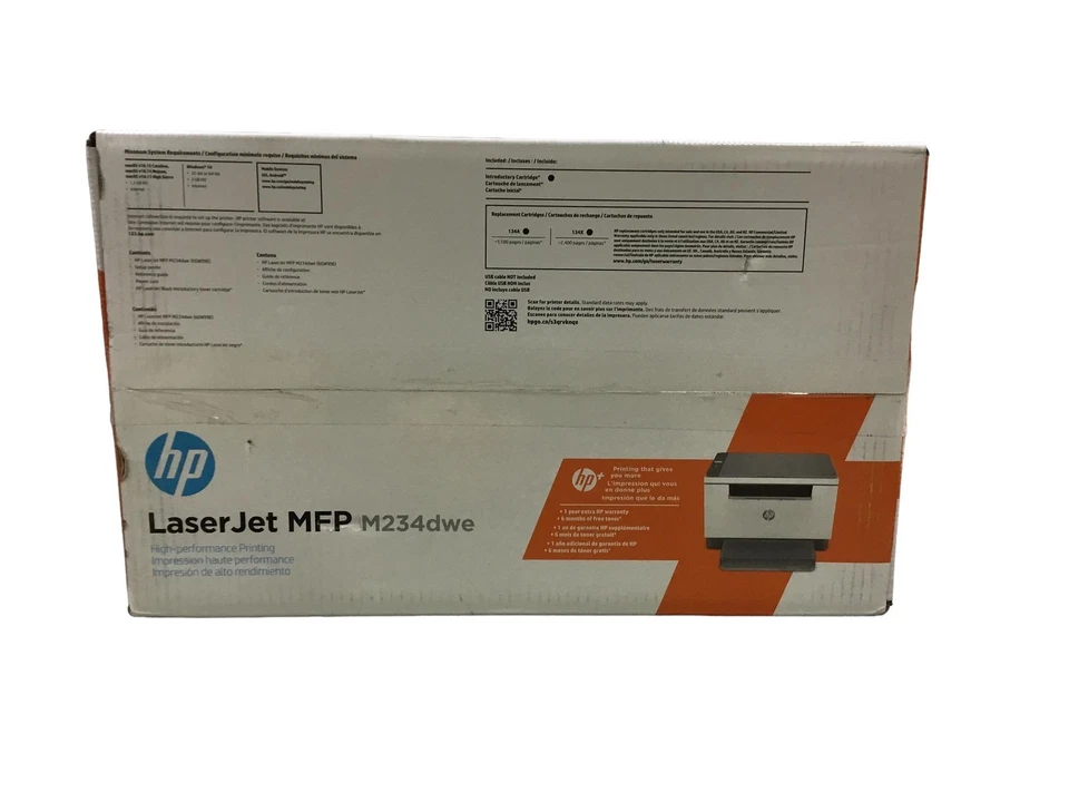HP LaserJet M234dwe Wireless Monochrome B&W Laser All-In-One Printer - SEALED - Image 2 of 4