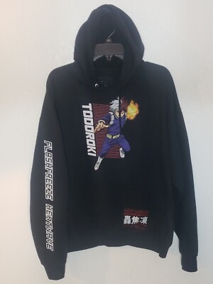 My Hero Academia Todoroki Crunchyroll Mens XL Hooded Pullover Sweatshirt